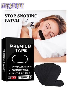 NIBEMINENT 30 Pack Sleep Tape Patch Hypoallergenic Breathable Tape Closed Mouth Patch Breathing Patch Micropore Tape Pain Free Removal Latex Free Gentle On Skin Medical Grade No Irritation  - Image 1