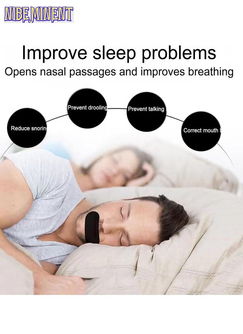 NIBEMINENT 30 Pack Sleep Tape Patch Hypoallergenic Breathable Tape Closed Mouth Patch Breathing Patch Micropore Tape Pain Free Removal Latex Free Gentle On Skin Medical Grade No Irritation  - Image 2