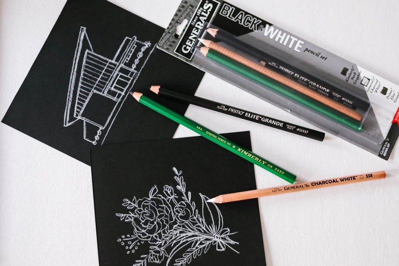 General's Black White Pencil Set 3/Pkg  - Image 2