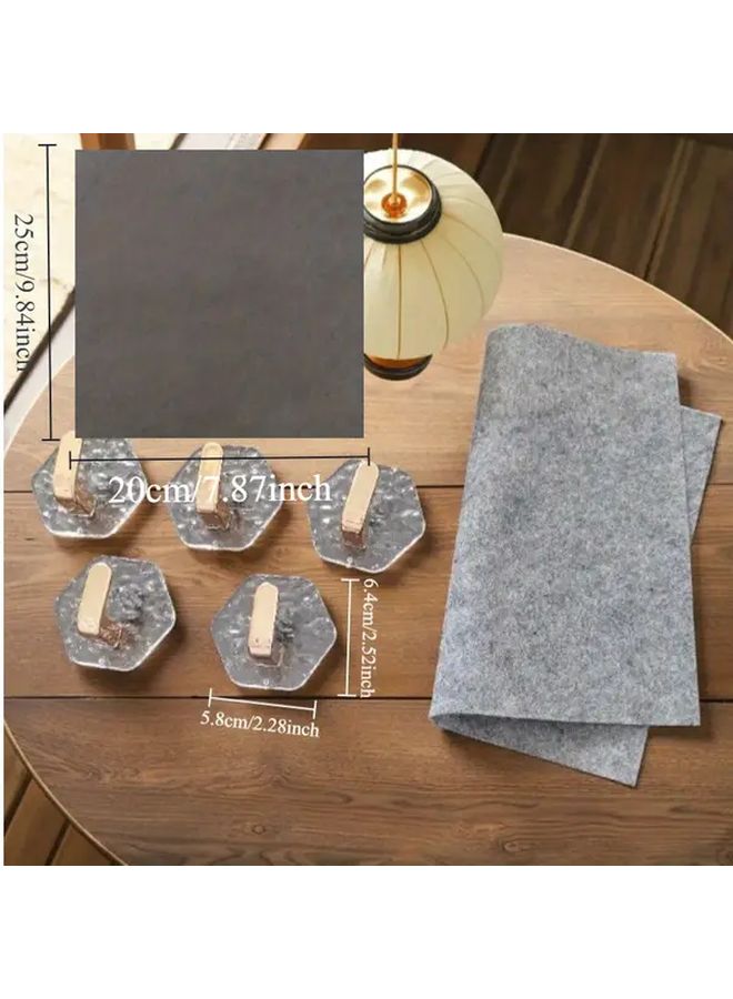 Gold Plated 5pcs No Drill Hooks With 1 Magic Cleaning Cloth Wall Hanging Solution - Image 4