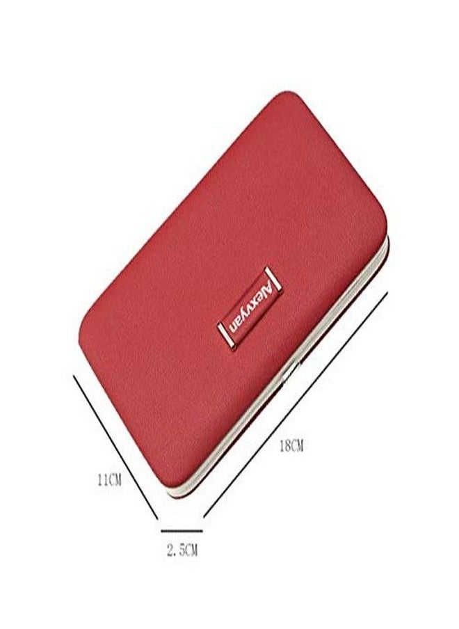 Alexvyan - Alexvyan Red Leather Women's Clutch (Red-New-1) - Image 1