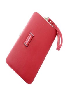 Alexvyan Red Leather Women's Clutch (Red-New-1)