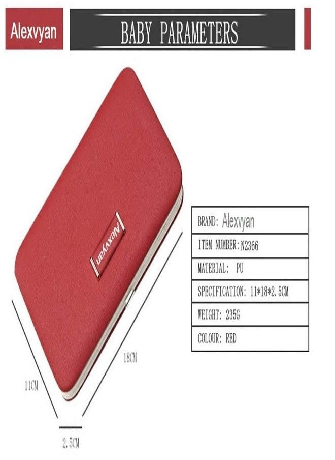 Alexvyan - Alexvyan Red Leather Women's Clutch (Red-New-1) - Image 1