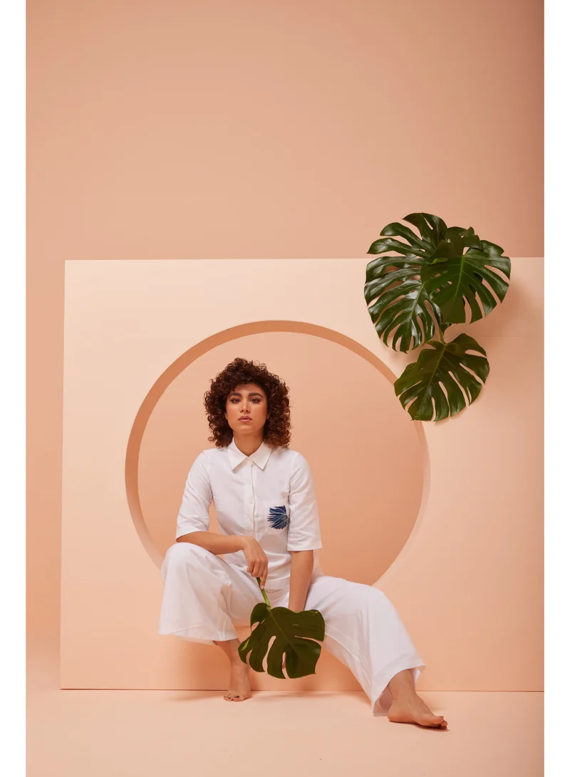 أشيتا فرنانديز Button down shirt with Front Pocket