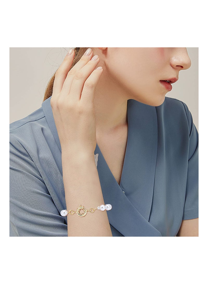 15Pcs 3mm Rack Plating Brass Spring Clasps Round Ring Multi Necklace Layering Real Gold Plated for Bracelets Jewelry Making - Image 3