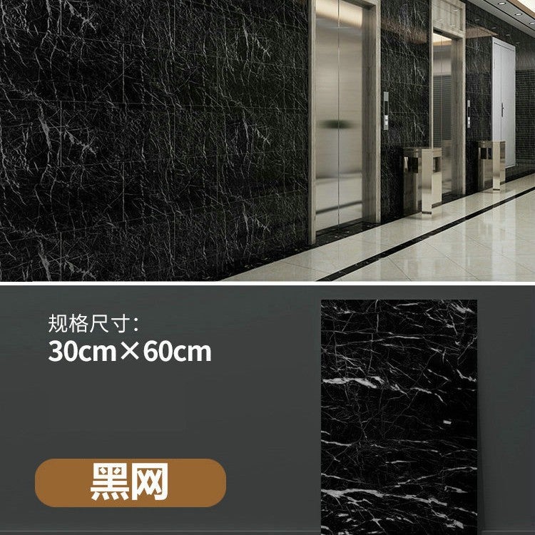 Wallpaper self-adhesive wall decoration tile stickers waterproof moisture-proof background wall wallpaper imitation marble aluminum-plastic board wall stickers - Image 1