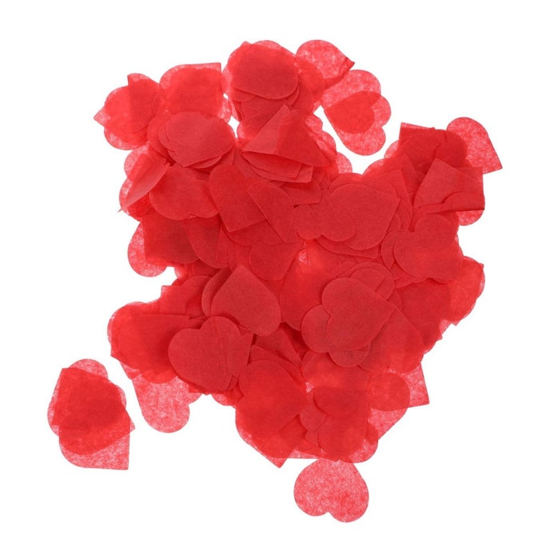 Red Heart Paper Confetti 15g Romantic Wedding Party Table Decor 4 Packs - Image 2