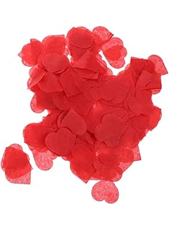 Red Heart Paper Confetti 15g Romantic Wedding Party Table Decor 4 Packs - Image 1