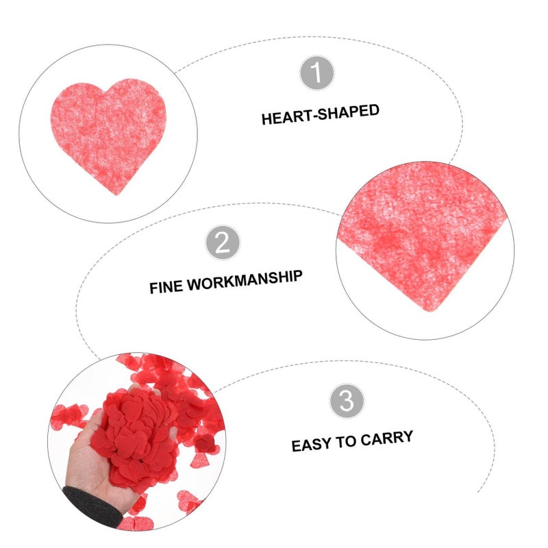 Red Heart Paper Confetti 15g Romantic Wedding Party Table Decor 4 Packs - Image 4