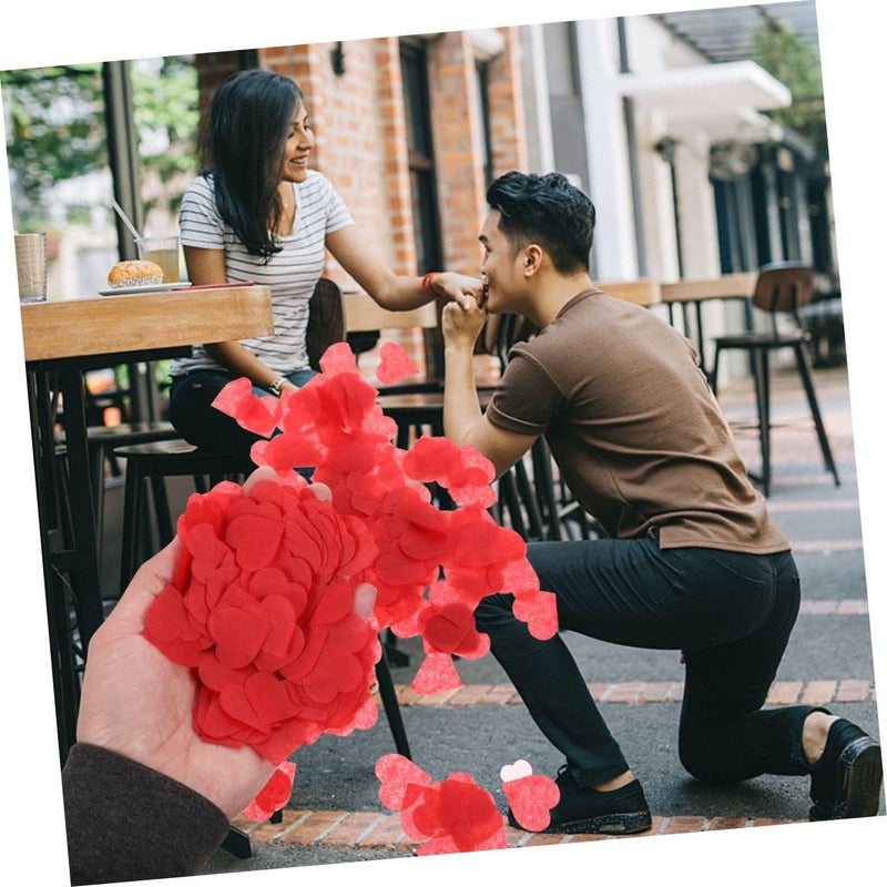 Red Heart Paper Confetti 15g Romantic Wedding Party Table Decor 4 Packs - Image 5