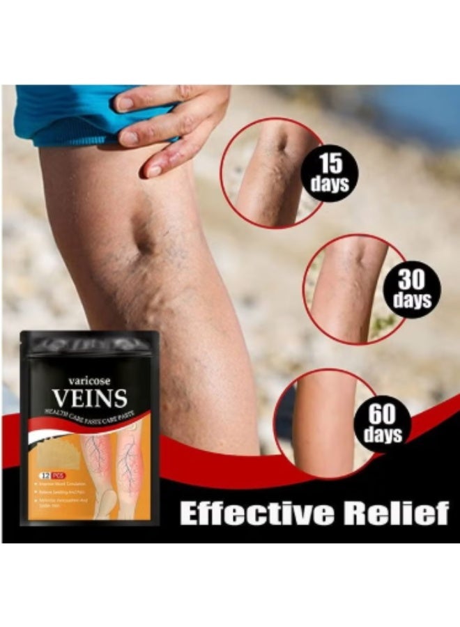 ساوث مون لصقات لتخفيف الدوالي - 12 قطعة - العناية بالأوردة العنكبوتية والساقين - Image 4