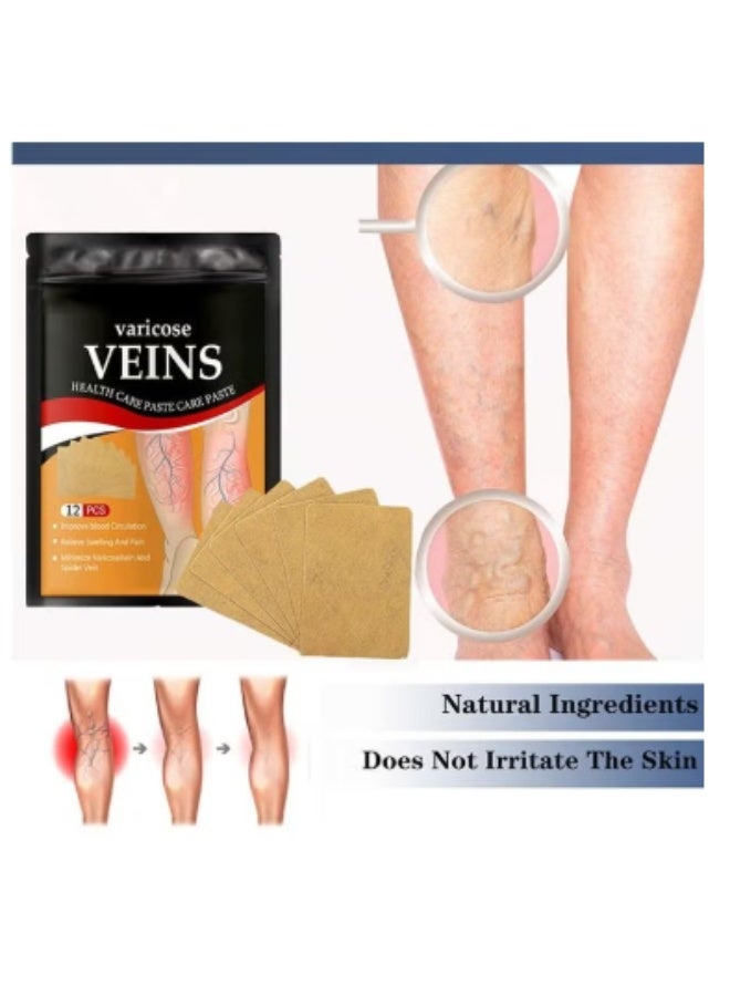 ساوث مون لصقات لتخفيف الدوالي - 12 قطعة - العناية بالأوردة العنكبوتية والساقين - Image 3