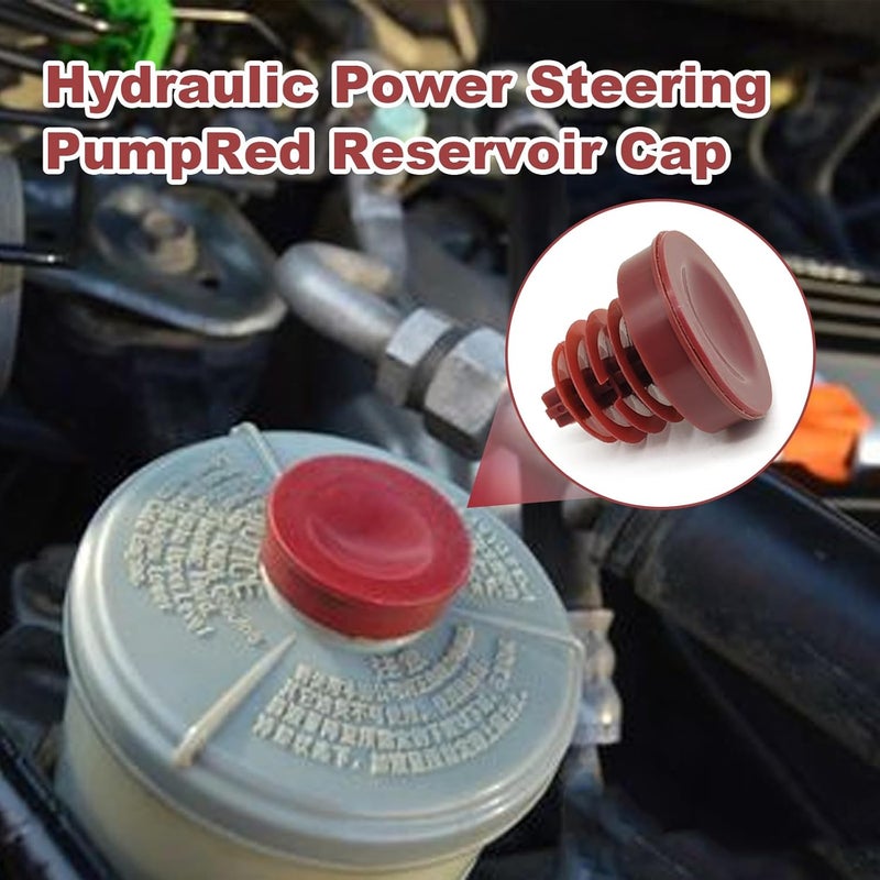 CmeRto Power Steering Pump Reservoir Cap Plug Cover (Pack of 2) - Image 3