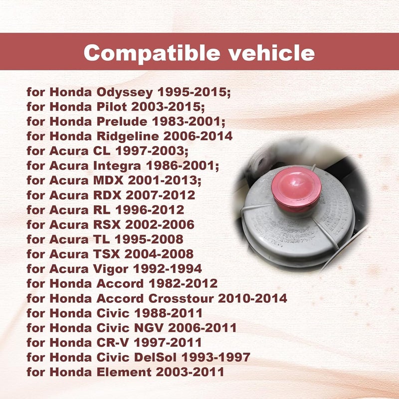 CmeRto Power Steering Pump Reservoir Cap Plug Cover (Pack of 2) - Image 4