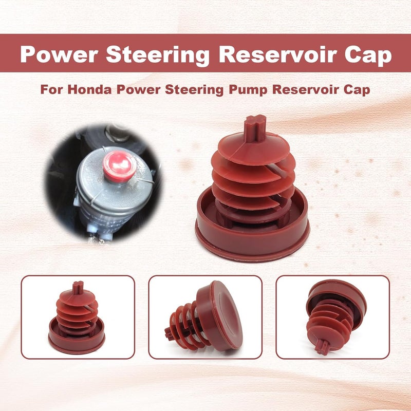CmeRto Power Steering Pump Reservoir Cap Plug Cover (Pack of 2) - Image 2