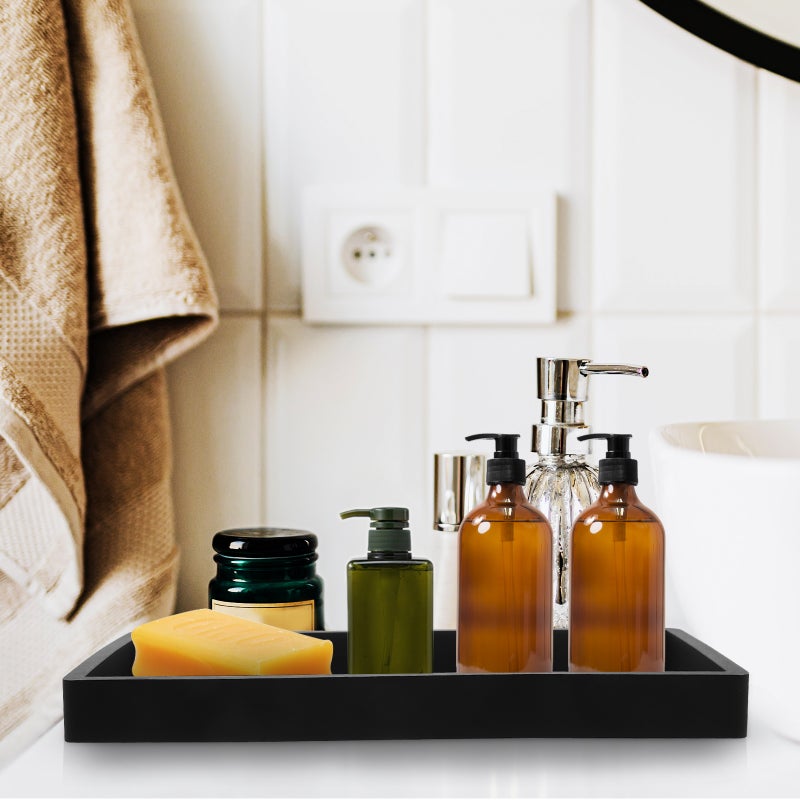 Vanity Tray Bathroom Silicone Tray Desktop Cosmetic Perfume Soap Organization Tray - Image 4