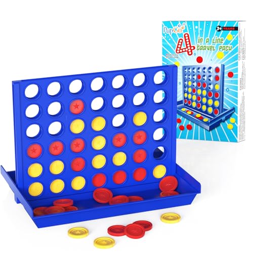 Pup Go PocketSized 4 in a Row for Kids Ages 3 Perfect Travel Companion for Kids Travel Games for Car Road Trip  Airplane Classic 2 Players Strategy Game for Boys Girls 6 Spare Discs Included - Image 1