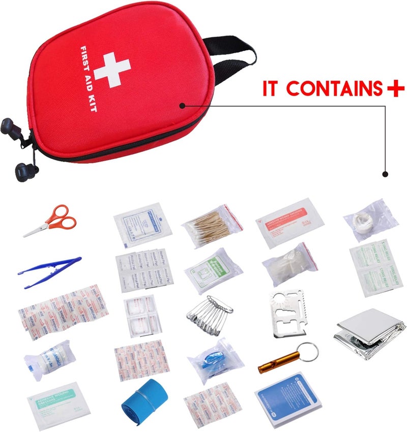 ROOBUCK First Aid Kit for Hiking Backpacking Camping Travel Car  Cycling with Waterproof Laminate Bags You Protect Your Supplies Be Prepared for All Outdoor Adventures or at Home  Work Red10 - Image 4