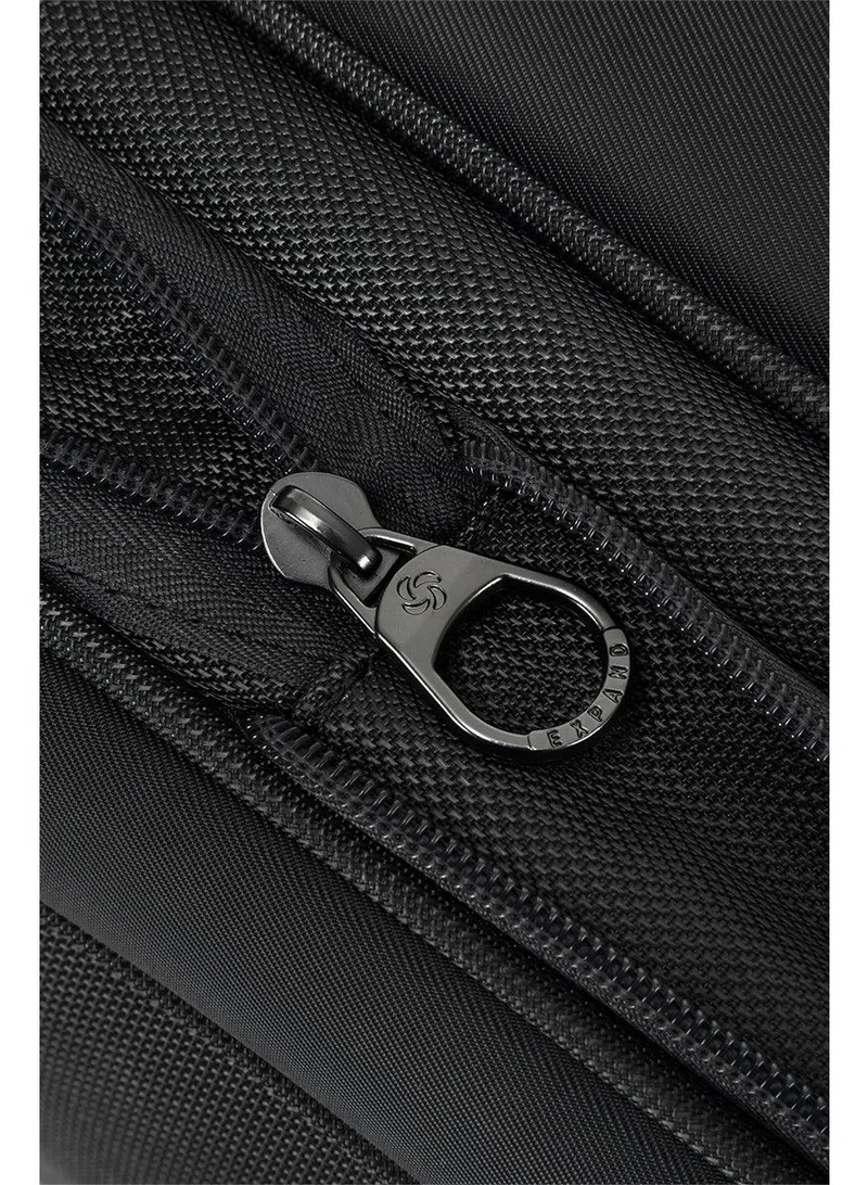 Samsonite black synch suitcase cabin size 57 cm, 4 spinner wheels, 100% polyester, black|spacious interior|expandable|wet pouch|tsa lock|inner mesh pocket - 3 years international warranty  | Best Price UAE