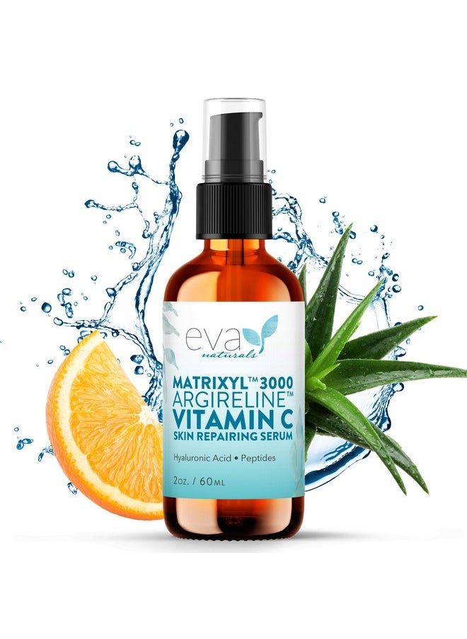 Eva Naturals Matrixyl 3000 Serum Ultimate Peptide Serum For Face Argireline Serum Collagen Face Tightening Antiaging Serum Plumping Serum For A Revitalized Youthful Glow  - Image 1