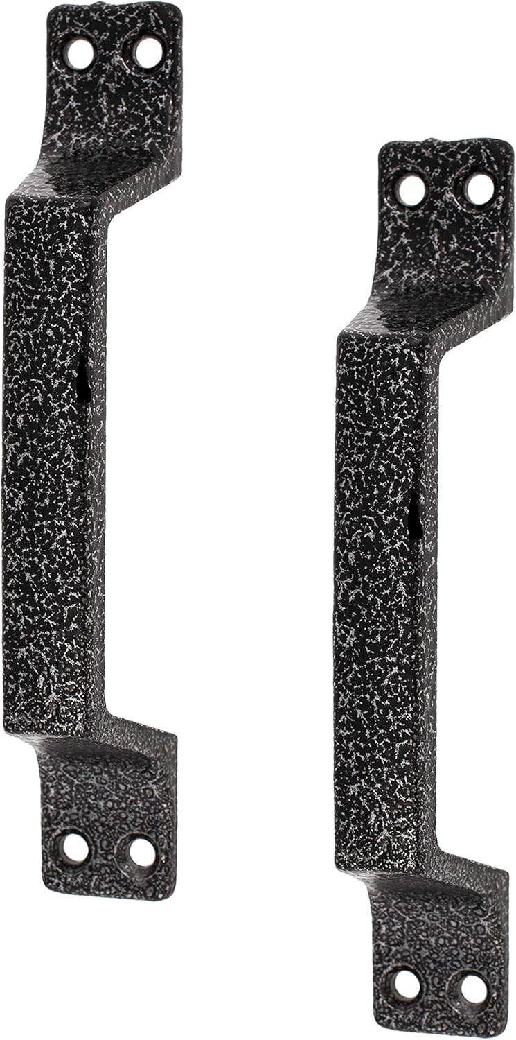 OFXDD Stainless Steel Pull Handle - Pack of 2 - Heavy Duty Farmhouse Door Black Handle - Utility Metal Gate Pulls Handles Outdoor - Image 1
