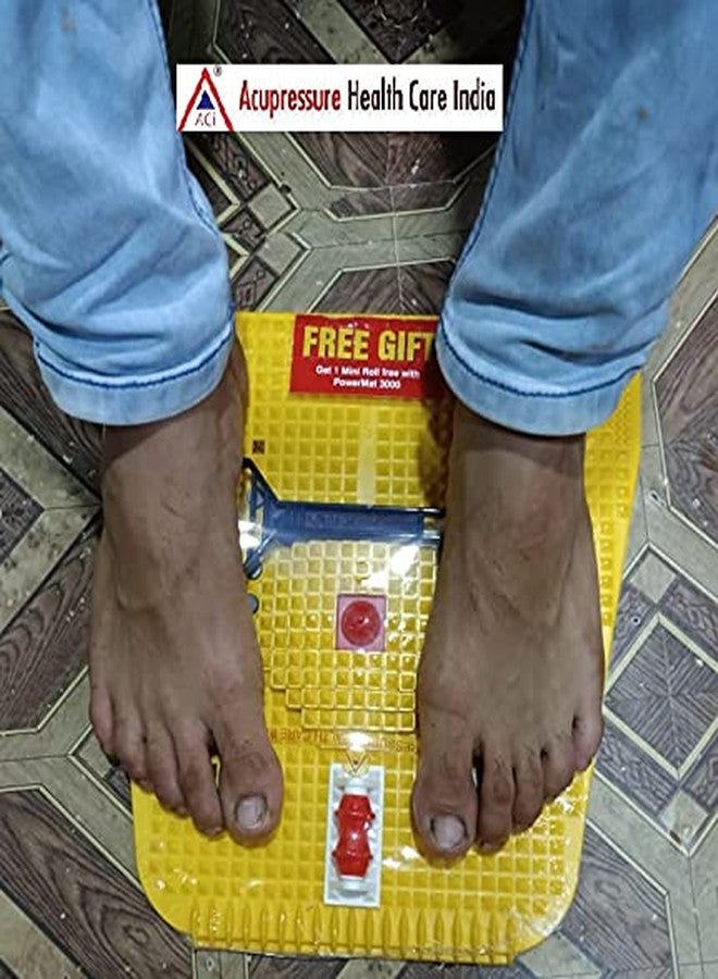 ACi Acupressure Power Mat with Magnets and Pyramids for Pain Relief Foot Mat - 3000 With Free Mini Roll - Image 4