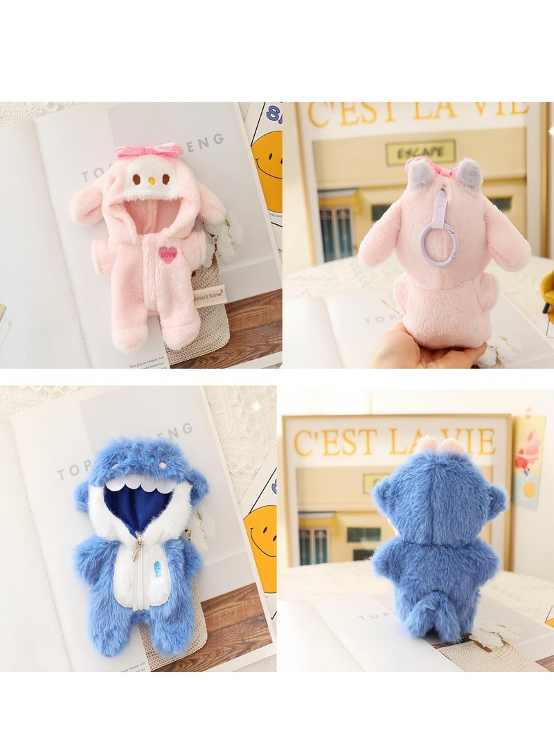 Dominy Plush Doll Clothes for Labubu, Fashion Labubu Clothes Set for 17cm Labubu, Cute Exquisite Accessories for Labubu Collection (Pink-02) - Image 5