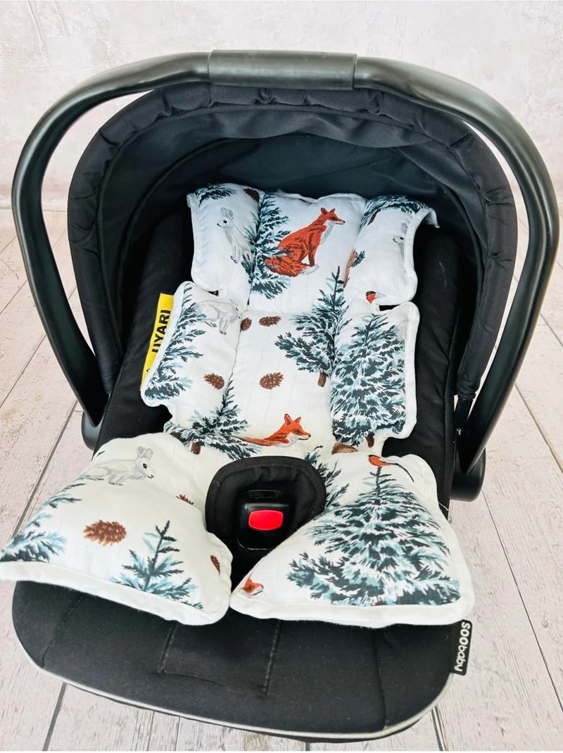 juniperus Muslin Stroller Cover and Infant Carrier Cushion