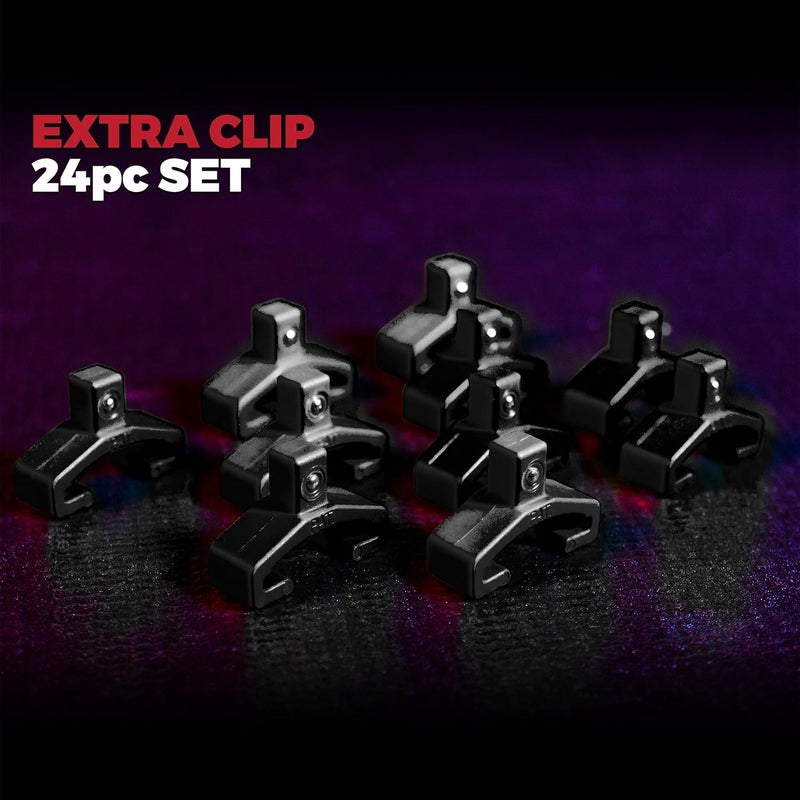 Olsa Tools Black Spring-Loaded Ball Bearing Socket Clips - 24-Pack (1/4-Inch) - Compatible with Olsa Socket Holders - Part: 1135 - Image 3