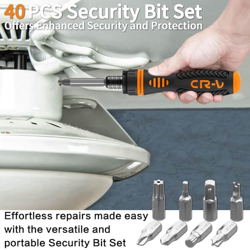 ENERTWIST 228 Pcs Screwdriver Bit Set, CR-V 1/4" Hex Shank Includes Rare Security Bits, Nut Drivers, and Magnetic Bit Holder, Ultimate Driver Set with Sturdy Tool Box - Image 4
