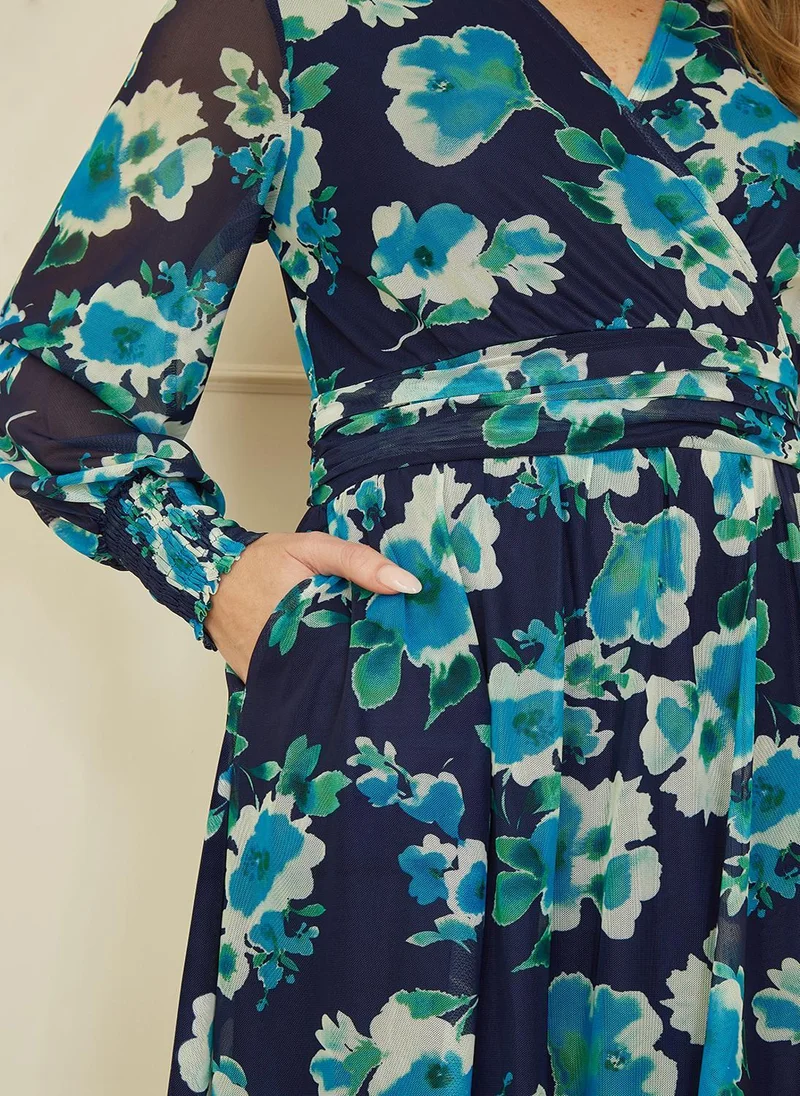 Yumi Floral Chiffon Dress
