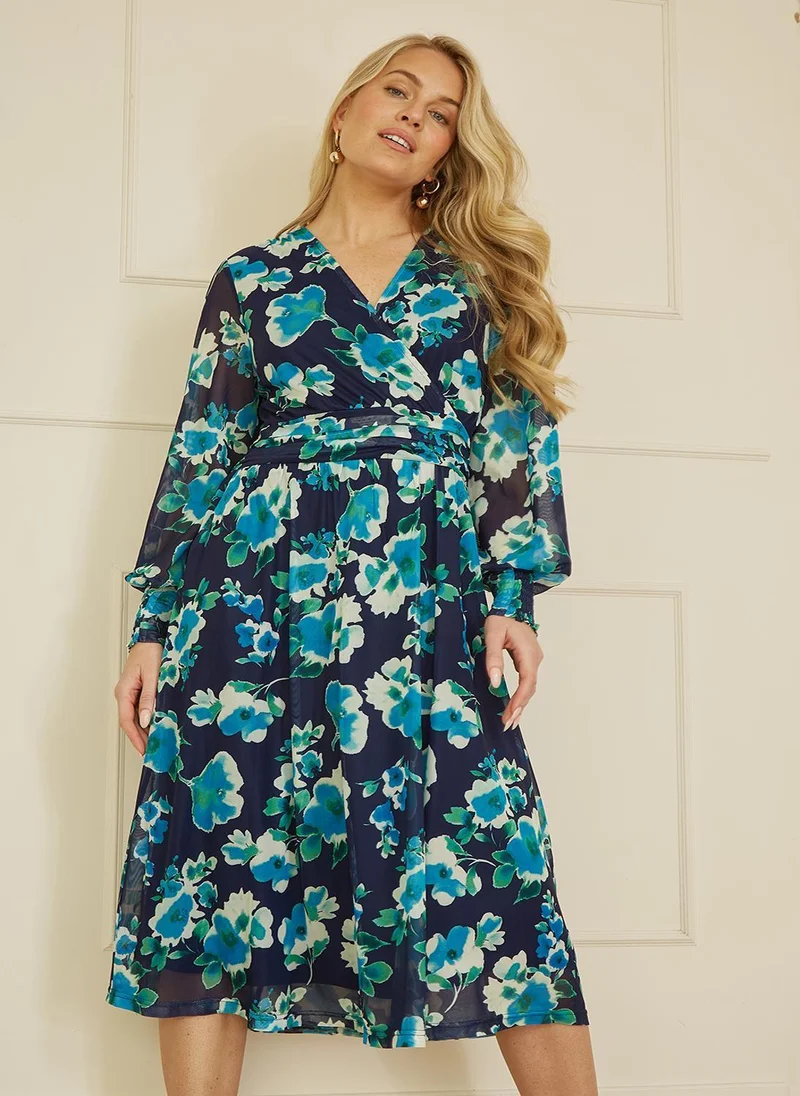 Yumi Floral Chiffon Dress