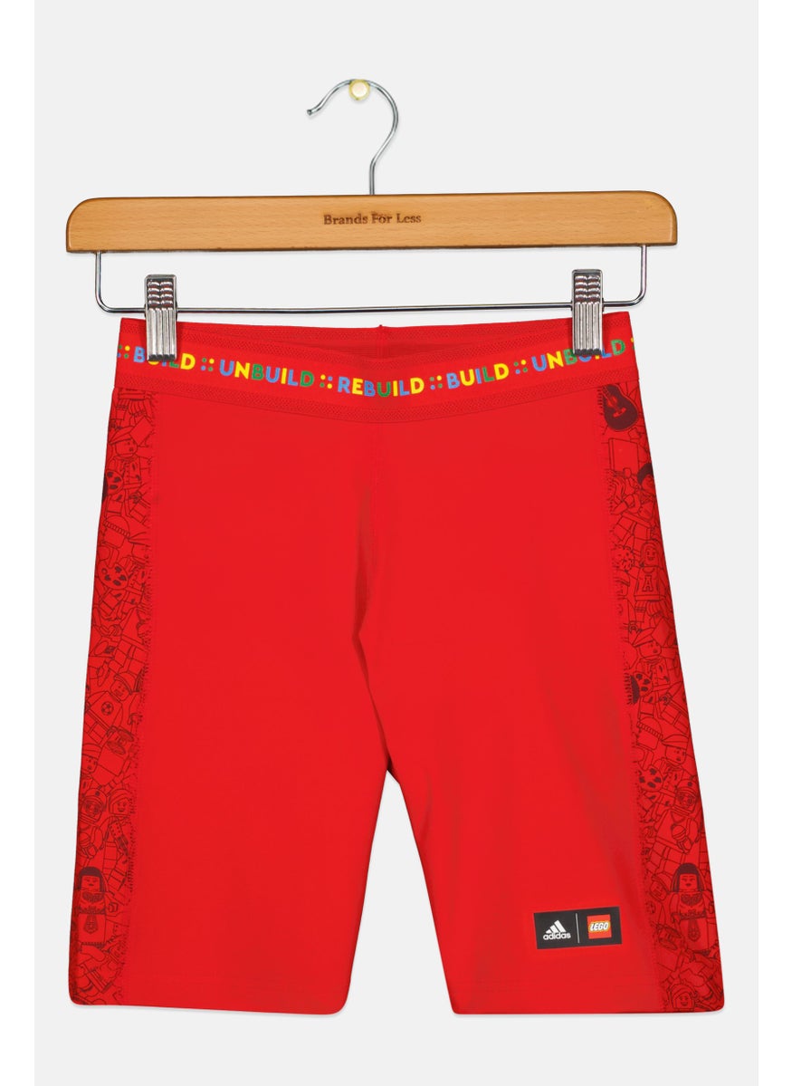 Adidas Adidas x LEGO Kids Boy Sport Fit Training Short, Red  - Image 2