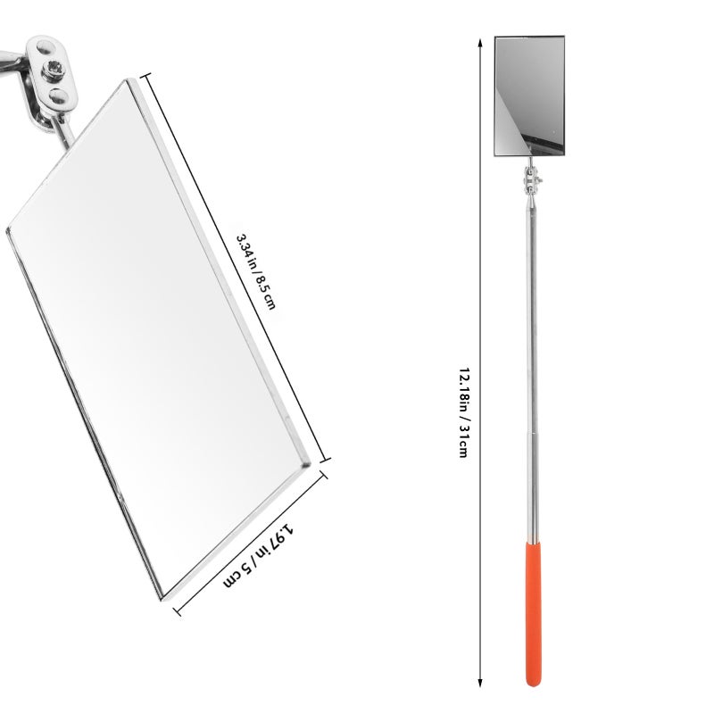 3Pcs Flexible Inspection Mirror Inspection Telescopic Mirror Handheld Inspection Mirror - Image 2