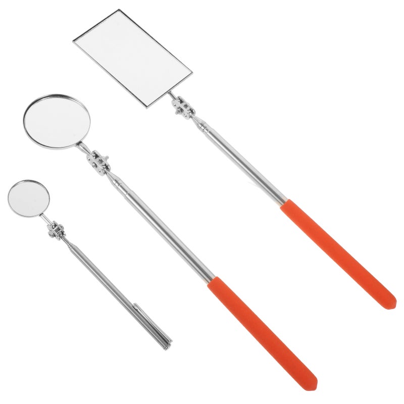 3Pcs Flexible Inspection Mirror Inspection Telescopic Mirror Handheld Inspection Mirror - Image 5