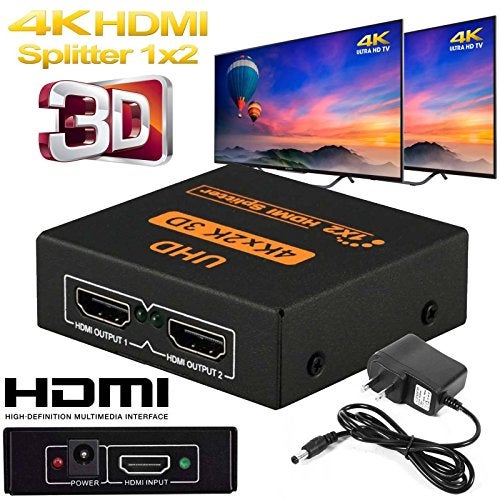 MICROWARE UHD 3D 4Kx2K Full HD 1080p HDMI Splitter 1X2 Port Hub Repeater Amplifier - Image 3