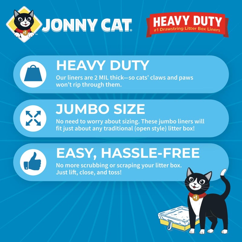 Jonny Cat Heavy Duty Litter Box Liners, Jumbo, 5ct - Image 3