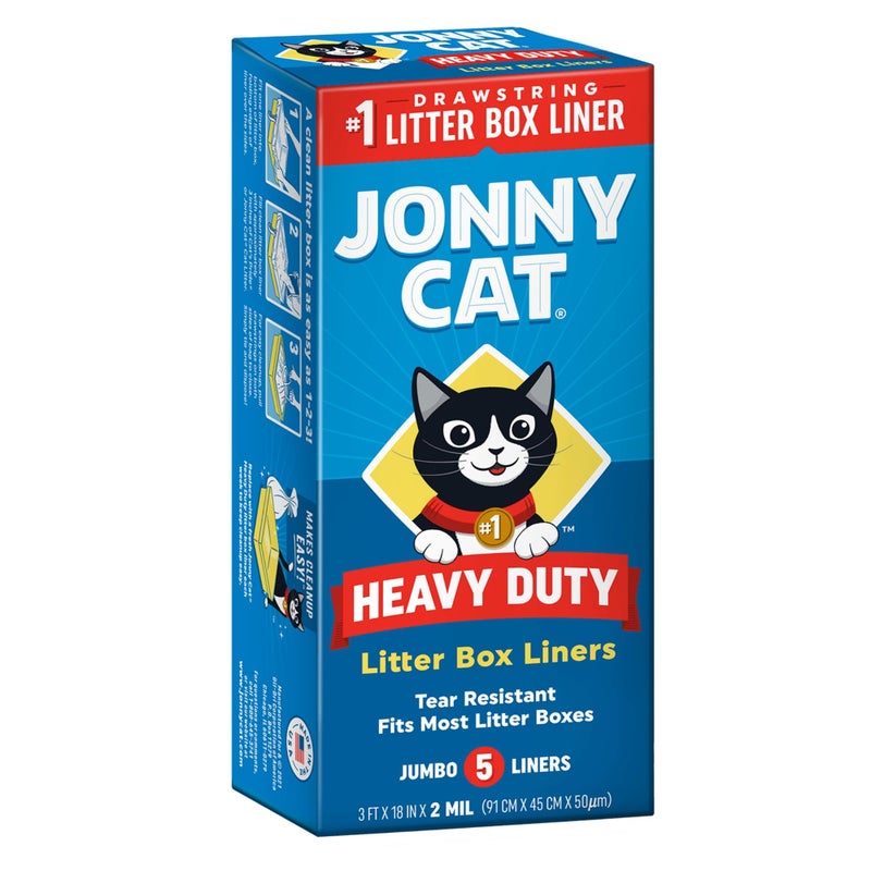 Jonny Cat Heavy Duty Litter Box Liners, Jumbo, 5ct - Image 1