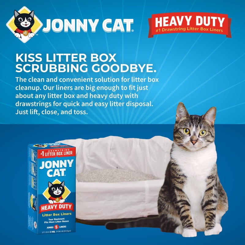 Jonny Cat Heavy Duty Litter Box Liners, Jumbo, 5ct - Image 4