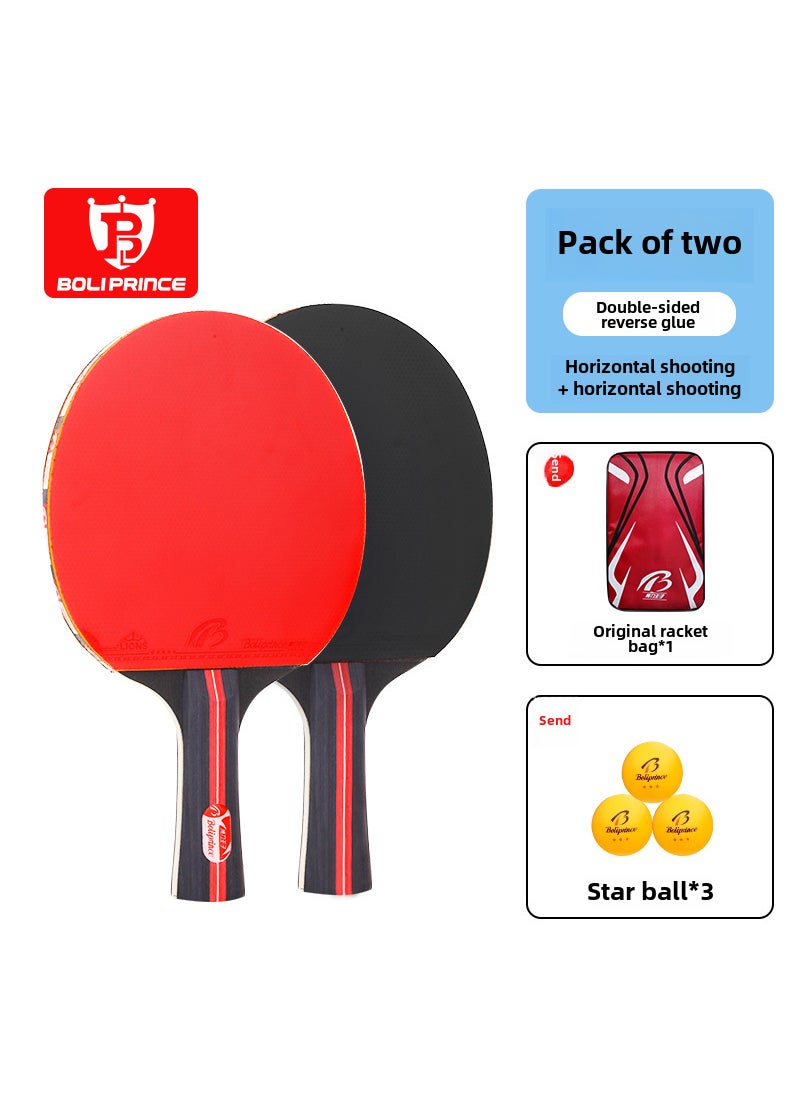 Pro King Ping Pong Paddle Set for Beginners Horizontal racket suit