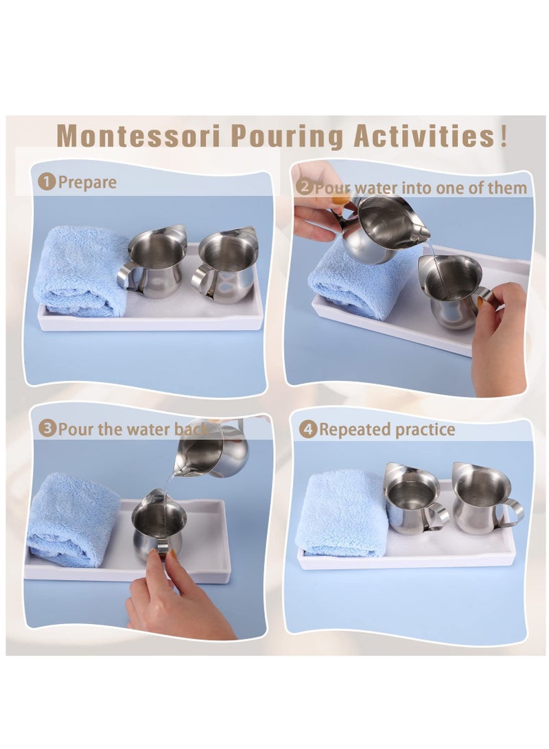 Zikra وعاء كريمة، 4 قطع وعاء كريمة على شكل جرس سعة 3 أونصات كوب صب إسبريسو وعاء كريمة من الفولاذ المقاوم للصدأ تشطيب مرآة وعاء صغير من الفولاذ المقاوم للصدأ لمقهى مطعم مخبز مطبخ - Image 4