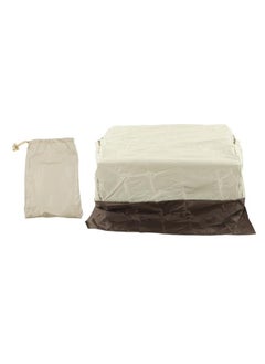 Thoraya BBQ Grill Cover Waterproof Oxford Cloth Outdoor Rainproof Dustproof Sunproof Built in Grill Top Cover Grill Cover Beige Coffe Color Blocking  - Image 1