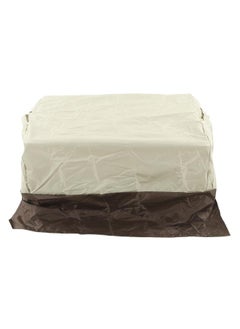 Thoraya BBQ Grill Cover Waterproof Oxford Cloth Outdoor Rainproof Dustproof Sunproof Built in Grill Top Cover Grill Cover Beige Coffe Color Blocking  - Image 2