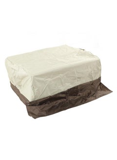 Thoraya BBQ Grill Cover Waterproof Oxford Cloth Outdoor Rainproof Dustproof Sunproof Built in Grill Top Cover Grill Cover Beige Coffe Color Blocking  - Image 4