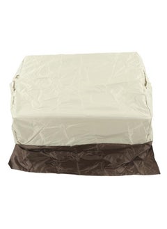 Thoraya BBQ Grill Cover Waterproof Oxford Cloth Outdoor Rainproof Dustproof Sunproof Built in Grill Top Cover Grill Cover Beige Coffe Color Blocking  - Image 3