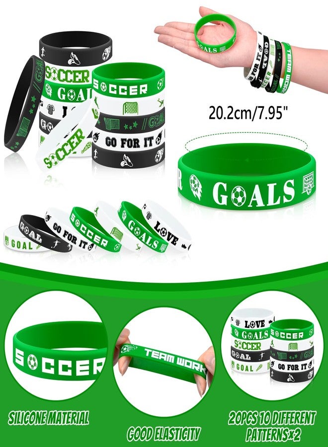Grneric 110 Pcs Soccer Party Favors Drawstring Bags with Keychains Silicone Bracelets Stickers Soccer Goodie Bags Gift Bags for Sports Birthday Party Supplies Soccer Themed - Image 3