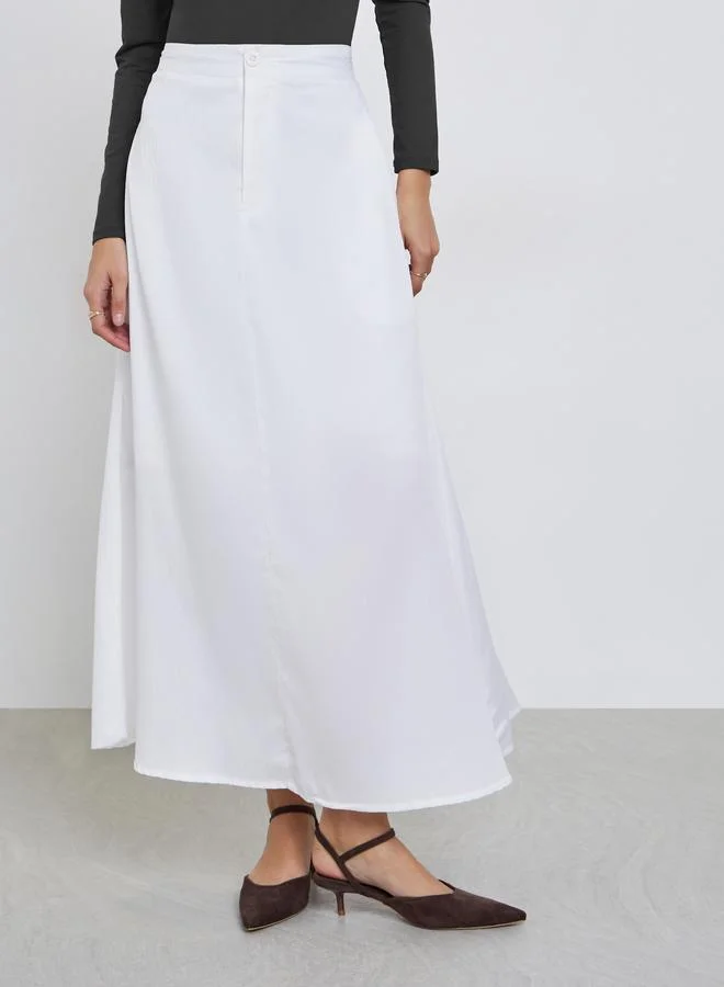 Styli Styli  Off-White A-Line Maxi Skirt