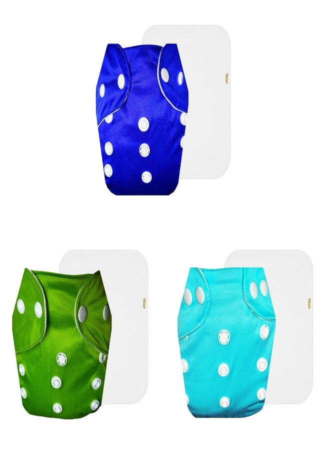 حفاضات دمبلدو لايت القماشية مع حشوة قطنية (عبوة من 3) | شعور بالجفاف والراحة | قابلة لإعادة الاستخدام والغسل | سهلة التنظيف | تغيير حفاضات بدون قلق | من 3 أشهر إلى سنتين | للجنسين - Image 1