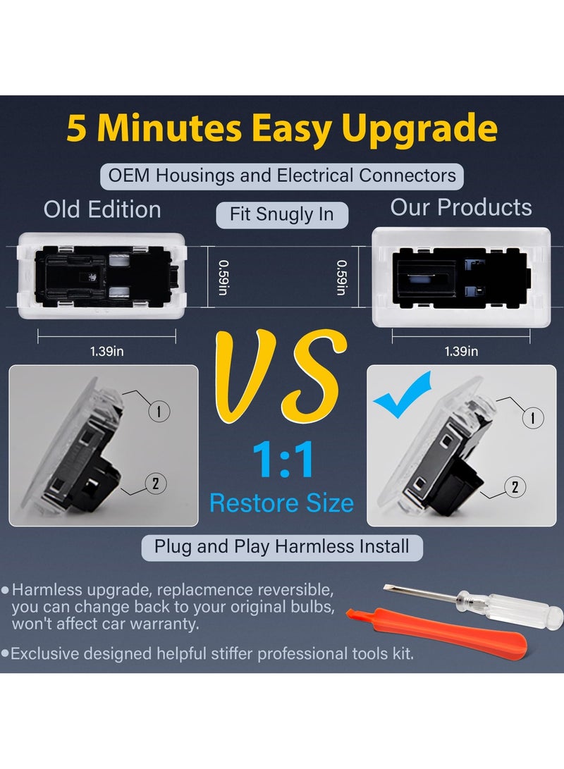 Upgrade Replacement Light Kit for Tesla Model 3 X S Y Interior Ambient Accessories Fit Footwell Lighting Trunk Frunk LED Door Puddle Lamp Glovebox Lights Brighten Up Easy DIY Install (White and Blue) - Image 3