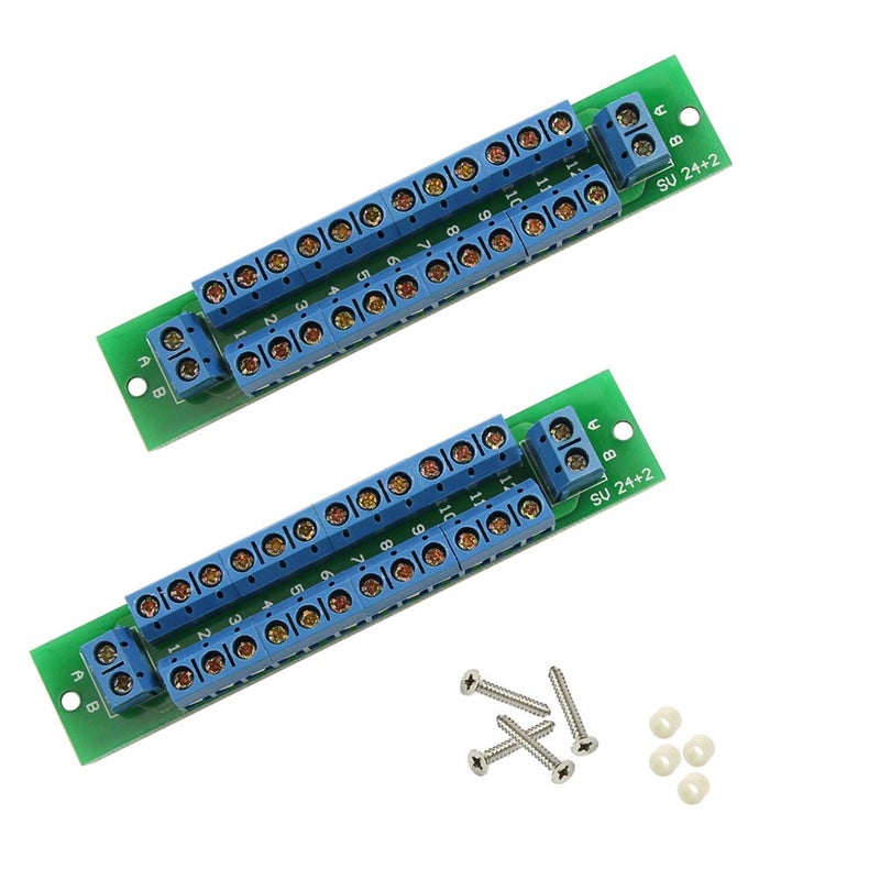 Evemodel 2pcs Power Distribution Board 2 Inputs 13 Outputs DC AC Voltage Model Train Power Supply - Image 1